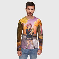 Лонгслив мужской Сиратори Айра Дандадан с щенком, цвет: 3D-принт — фото 2