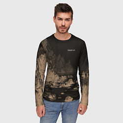 Лонгслив мужской Dream on тёмно-коричневый, цвет: 3D-принт — фото 2