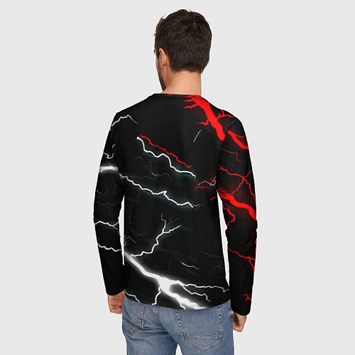 Мужской лонгслив Doom шторм текстура / 3D-принт – фото 4