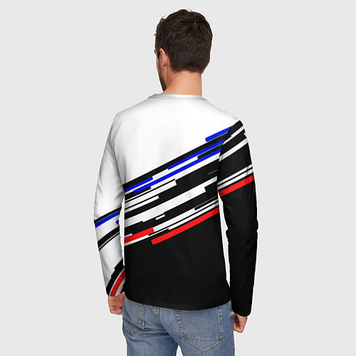 Мужской лонгслив Doom line color / 3D-принт – фото 4