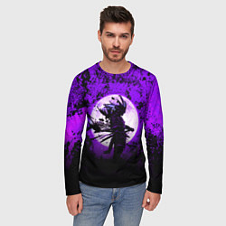 Лонгслив мужской Самурай при луне, цвет: 3D-принт — фото 2