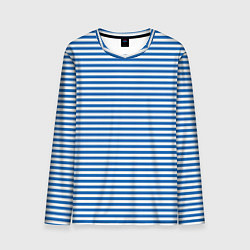 Лонгслив мужской Тельняшка десантника с полосами, цвет: 3D-принт