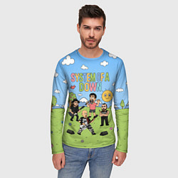Лонгслив мужской System of a Down, мультяшный, цвет: 3D-принт — фото 2