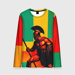 Лонгслив мужской Спартанский воин поп-арт, цвет: 3D-принт