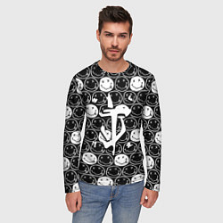 Лонгслив мужской Doom x nirvana pattern, цвет: 3D-принт — фото 2