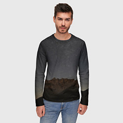 Лонгслив мужской Массив Метеген под звездами, цвет: 3D-принт — фото 2