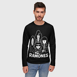 Лонгслив мужской Ramones, силуэты, цвет: 3D-принт — фото 2