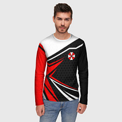 Лонгслив мужской Umbrella - red uniform, цвет: 3D-принт — фото 2