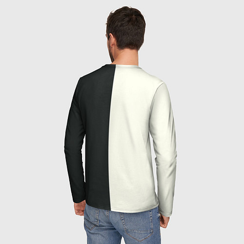 Мужской лонгслив Девушка с дредами на темно-зеленом / 3D-принт – фото 4