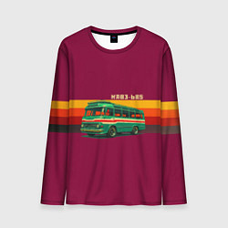 Лонгслив мужской Ретро автобус КАВЗ-685 поп-арт, цвет: 3D-принт
