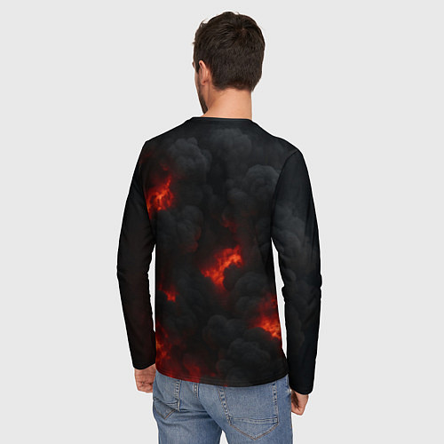 Мужской лонгслив Сашин удар аргумент без слов / 3D-принт – фото 4