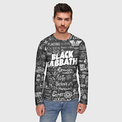 Лонгслив мужской Black Sabbath pattern, цвет: 3D-принт — фото 2