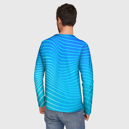 Мужской лонгслив Никто не идеален кроме Саши / 3D-принт – фото 4