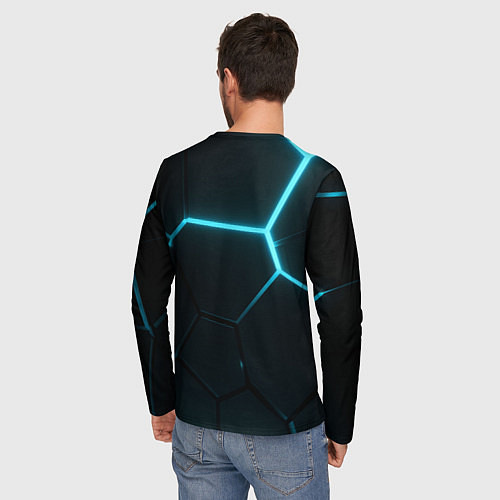 Мужской лонгслив Авторитет Саши не обсуждается сто процентов / 3D-принт – фото 4