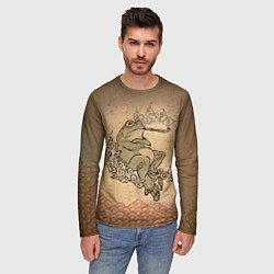 Лонгслив мужской Лягушка с трубкой, цвет: 3D-принт — фото 2