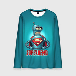 Лонгслив мужской Bender superman - collaboration, цвет: 3D-принт