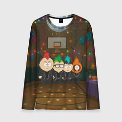 Лонгслив мужской Южный парк панки на школьной дискотеке, цвет: 3D-принт