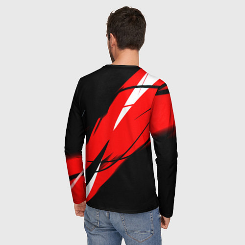 Мужской лонгслив Arsenal абстракция полосы / 3D-принт – фото 4