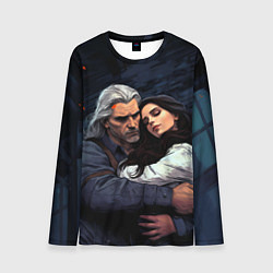 Лонгслив мужской Йеннифэр и Геральт, цвет: 3D-принт