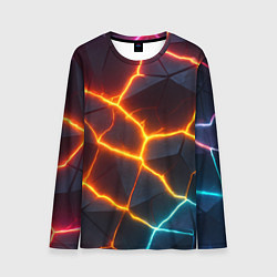 Лонгслив мужской Разноцветный неон из плит, цвет: 3D-принт