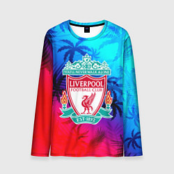 Лонгслив мужской Liverpool неоновые тропики, цвет: 3D-принт