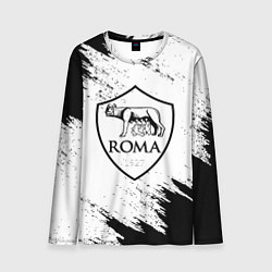 Лонгслив мужской ROMA черно белые штрихи, цвет: 3D-принт