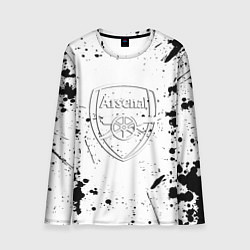 Лонгслив мужской Arsenal брызги красок, цвет: 3D-принт