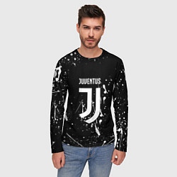 Лонгслив мужской Juventus брызги красок текстура, цвет: 3D-принт — фото 2