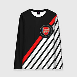 Мужской лонгслив Арсенал геометрия полосы