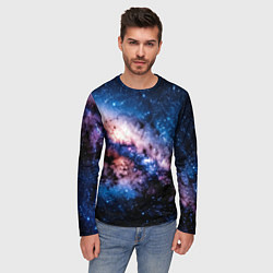Лонгслив мужской Фантастический космос звёзды и туманности, цвет: 3D-принт — фото 2
