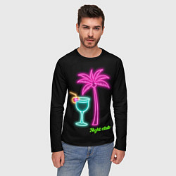 Лонгслив мужской Night club, цвет: 3D-принт — фото 2