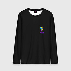 Лонгслив мужской Night beach, цвет: 3D-принт