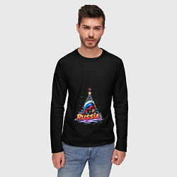 Лонгслив мужской Ёлка компания, цвет: 3D-принт — фото 2