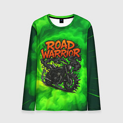 Лонгслив мужской Дорожный воин - байк с шипами, цвет: 3D-принт