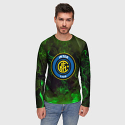 Лонгслив мужской Интер кислотный огонь, цвет: 3D-принт — фото 2