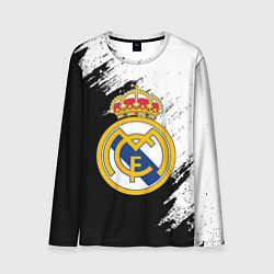 Лонгслив мужской Real Madrid текстура штрихи, цвет: 3D-принт
