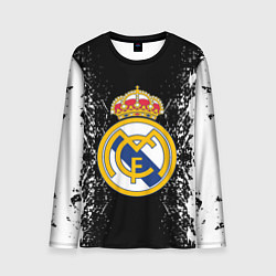Лонгслив мужской Реал Мадрид текстура краски, цвет: 3D-принт