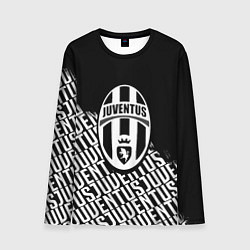 Лонгслив мужской Ювентус надписи лого, цвет: 3D-принт