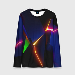 Лонгслив мужской Neon colored geometric, цвет: 3D-принт