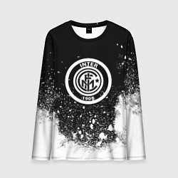 Лонгслив мужской Inter белый всплеск краско, цвет: 3D-принт