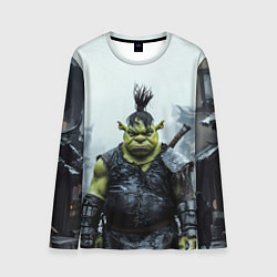 Лонгслив мужской Шрек панк в доспехах, цвет: 3D-принт