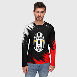Лонгслив мужской Ювентус краски текстура, цвет: 3D-принт — фото 2