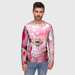 Лонгслив мужской Шрек пижамная вечеринка, цвет: 3D-принт — фото 2