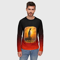 Лонгслив мужской Король Пингвин пародия, цвет: 3D-принт — фото 2