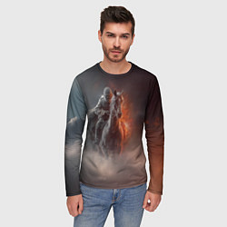 Лонгслив мужской Всадник на лошади из тумана, цвет: 3D-принт — фото 2