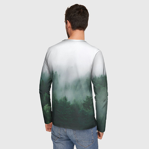 Мужской лонгслив Twilight forest / 3D-принт – фото 4