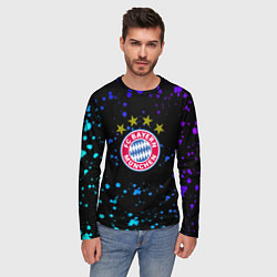 Лонгслив мужской Бавария Мюнхен неоновые краски, цвет: 3D-принт — фото 2