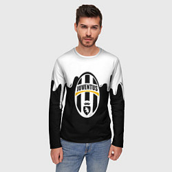 Лонгслив мужской Juventus капли красок, цвет: 3D-принт — фото 2
