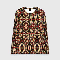 Мужской лонгслив Славянский вышивной орнамент макошь