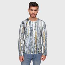 Лонгслив мужской Новогодний дождик, цвет: 3D-принт — фото 2